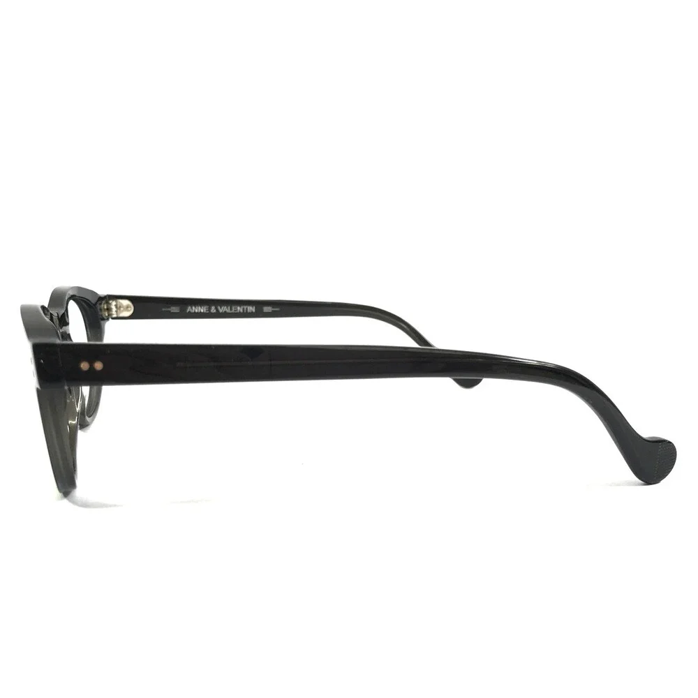 Anne & Valentin Eyeglasses Frames CHET 1538 Shiny Black Round Full Rim 45-20-140
